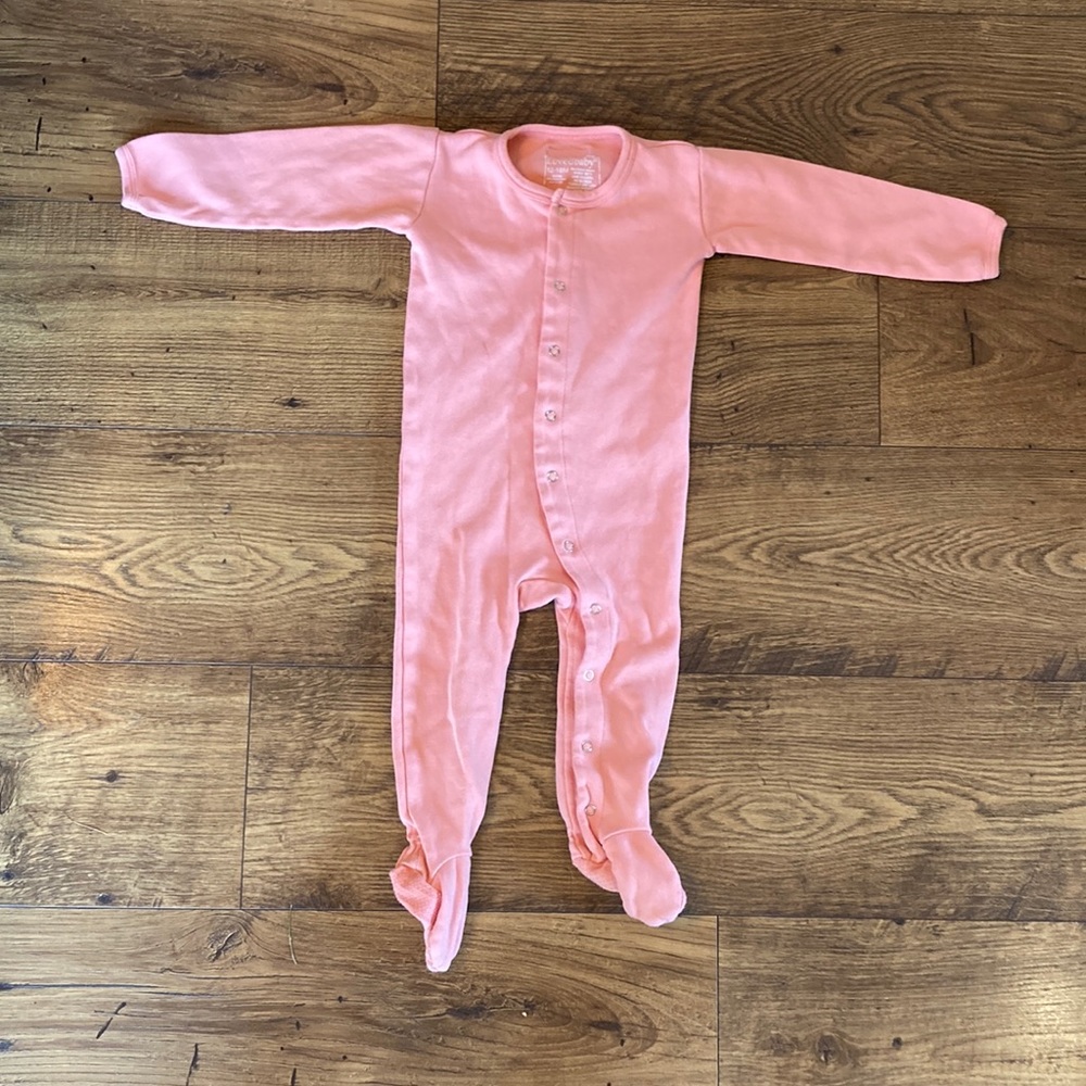 L’ovedbaby 12-18m Coral Organic Snap Footie
